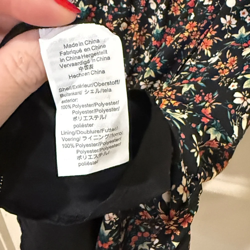 J Crew Mercantile black floral dress, size 2